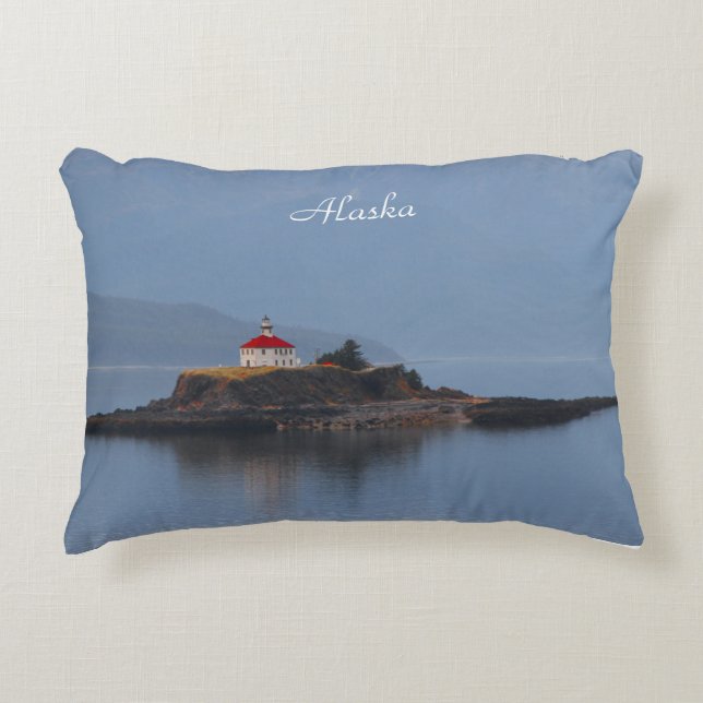 Alaska, vuurtoren, fotografie, Pillow Accent Kussen (Voorkant)