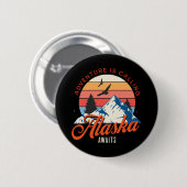 Alaska Wacht! Ronde Button 5,7 Cm (Voorkant /achterkant)