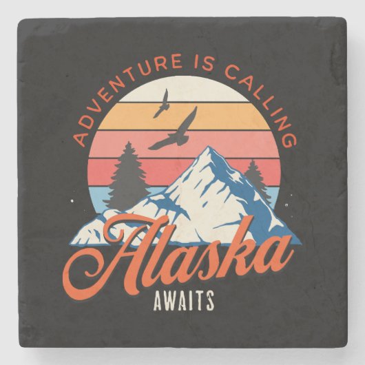 Alaska Wacht! Stenen Onderzetter (Voorkant)