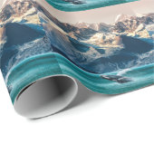 Alaska walvis kijken: boot excursie. cadeaupapier (Rol Hoek)