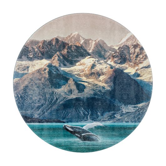 Alaska walvis kijken: boot excursie. snijplank (Voorkant)