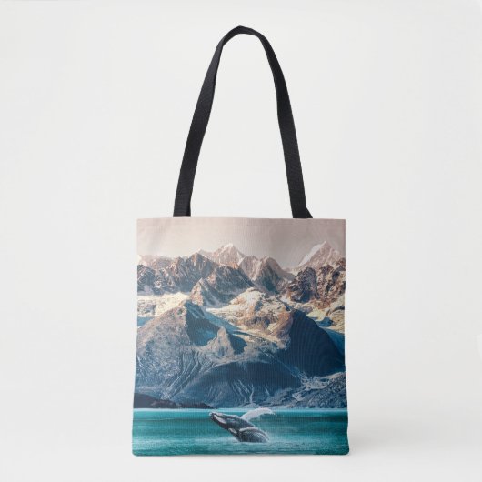 Alaska walvis kijken: boot excursie. tote bag (Voorkant)