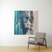 Alaska walvis kijken: boot excursie. wandkleed (In Situ (horizontaal))