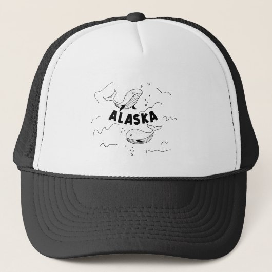 Alaska Walvissen Trucker Pet (Voorkant)