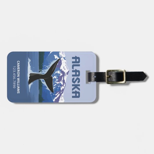 Alaska | Walvissprookje Bagagelabel (Voorkant horizontaal)