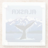 Alaska | Walvissprookje Glazen Onderzetter (Achterkant)