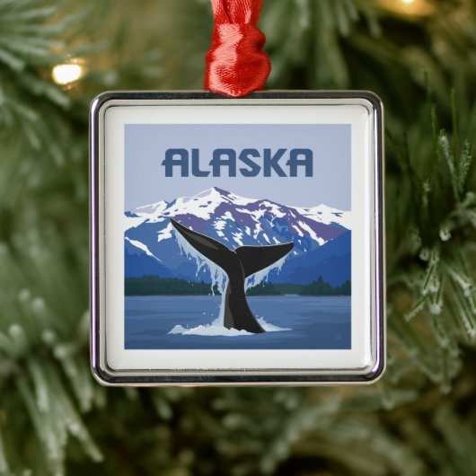 Alaska | Walvissprookje Metalen Ornament (Boom)