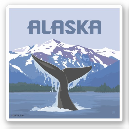 Alaska | Walvissprookje Sticker (Voorkant)