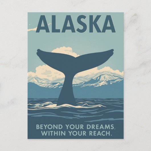 Alaska Walvisstaart Avontuur Briefkaart (Voorkant)