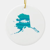 Alaska Wave Salmon Vist Keramisch Ornament (Voorkant)
