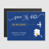 Alaska Wedding Save the Date Kaart, Map