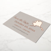 Alaska Wedding Save the Date Roos Gold Folie Uitnodiging (Gedraaid)