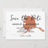 Alaska Wedding Terracotta Save The Date (Voorkant)