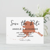 Alaska Wedding Terracotta Save The Date (Staand voorkant)