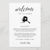 Alaska Wedding Welcome Letter & Itinerary (Voorkant)