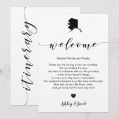Alaska Wedding Welcome Letter & Itinerary Card Programmakaart (Voorkant / Achterkant)