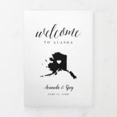 Alaska Wedding Welcome Letter & Itinerary Drieluik Programma (Cover)