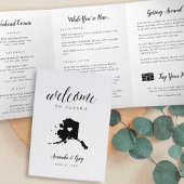 Alaska Wedding Welcome Letter & Itinerary Drieluik Programma