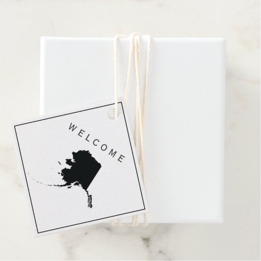 Alaska Welcome Bag Gift Label voor Weddenschapswee (In situ)