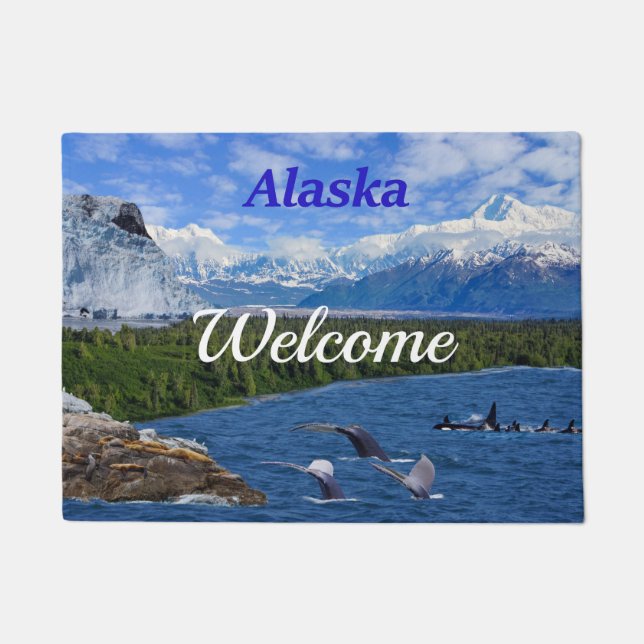 Alaska Welcome Doormat Deurmat (Voorkant)