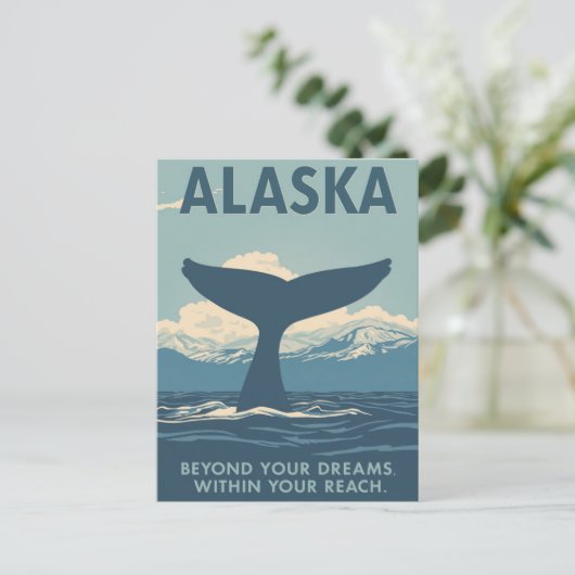 Alaska Whale Tail Adventure Briefkaart (Staand voorkant)