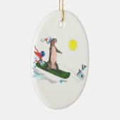 Alaska Whimsical Kerstmis Wildlife Ovaal Ornament (Rechts)