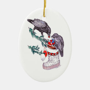 Alaska Whimsical Wildlife Kerstversier Keramisch Ornament