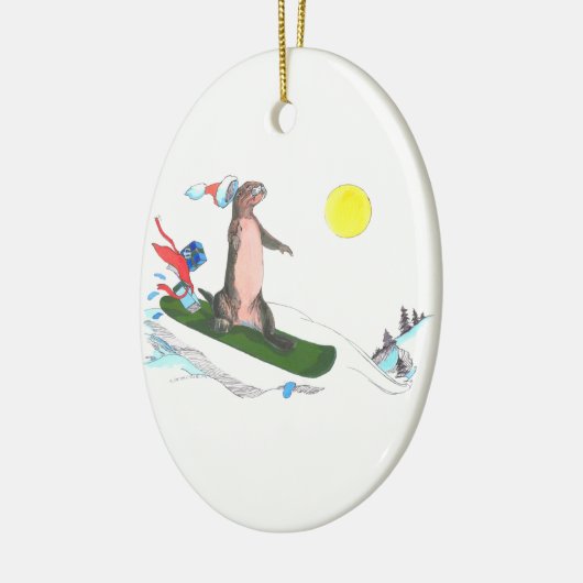 Alaska Whimsical Wildlife Oval Ornament (Links)