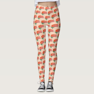 ALASKA Wild Alaskan Salmon Fish Filet Seafood Food Leggings