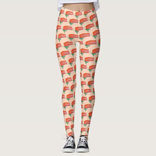 ALASKA Wild Alaskan Salmon Fish Filet Seafood Food Leggings (Voorkant)
