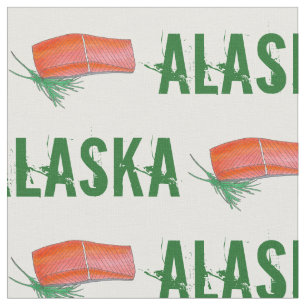 ALASKA Wild Alaskan Salmon Fish Filet Seafood Food Stof