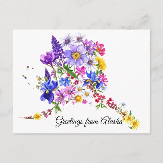 Alaska-wildbloemen-ansichtkaart Briefkaart (Voorkant)