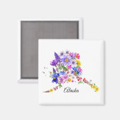 Alaska Wildbloemen Magneet (Voorkant / Achterkant)