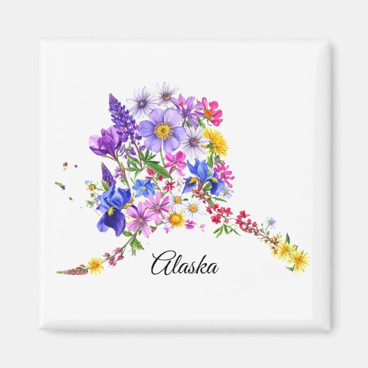 Alaska Wildbloemen Magneet (Voorkant)