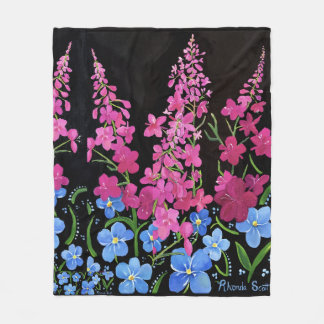 Alaska wilde bloemen fleece deken