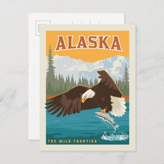 Alaska | Wilde grens - Eagle Briefkaart (Voorkant / Achterkant)
