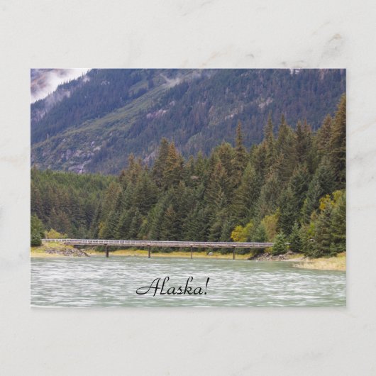 Alaska, wilde natuur, bergen, rivier, postKaart (Voorkant)