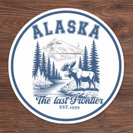 Alaska Wilderness Moose Art Sticker