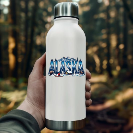 Alaska Wilderness Sticker | Winter Cabin Landschap