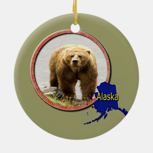 Alaska Wildlife Keramisch Ornament (Achterkant)