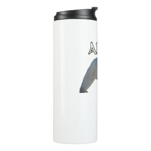 Alaska Wildlife Polar Beer Thermol Tumbler Thermosbeker (Gedraaid links)