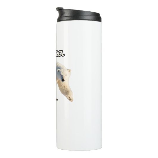 Alaska Wildlife Polar Beer Thermol Tumbler Thermosbeker (Geroteerd rechts)