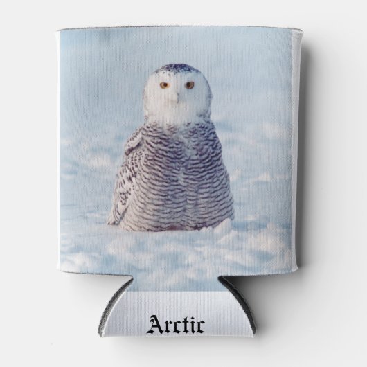 Alaska Winter Arctic Snowy Owl Blikjeskoeler (Voorkant)