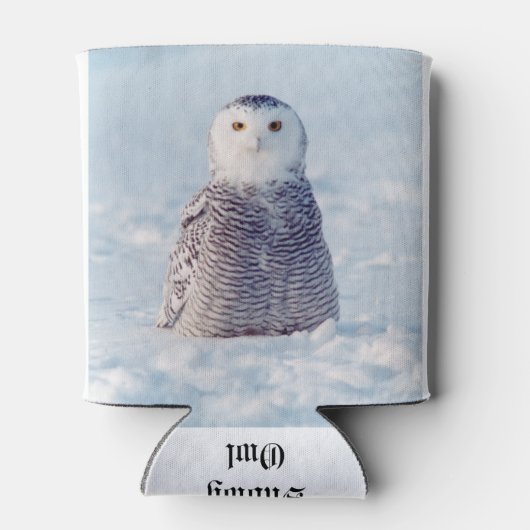 Alaska Winter Arctic Snowy Owl Blikjeskoeler (Achterkant)