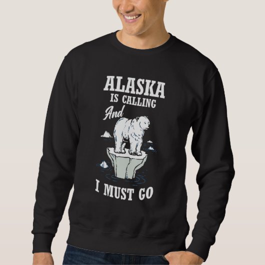 Alaska Winter Berg Alaska Roept Alaska Trui (Voorkant)