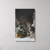 Alaska Winter Night Stretched Canvas Print (Voorkant)