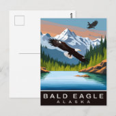 Alaska, Witkoparend, Reizen Briefkaart (Voorkant / Achterkant)
