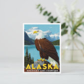 Alaska Witte Staartarend Laatste Grens Kunst Briefkaart (Staand voorkant)