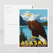 Alaska Witte Staartarend Laatste Grens Kunst Briefkaart (Voorkant / Achterkant)