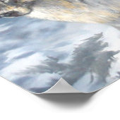 Alaska wolf paar in de winter poster (Hoek)